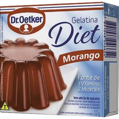 Pó para gelatina DR OETKER morango diet 12g