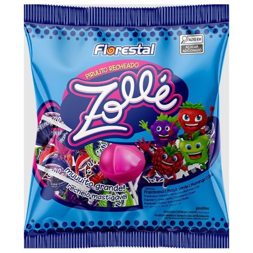 Pirulito Florestal Zollé Framboesa Maçã Morango Uva 1kg