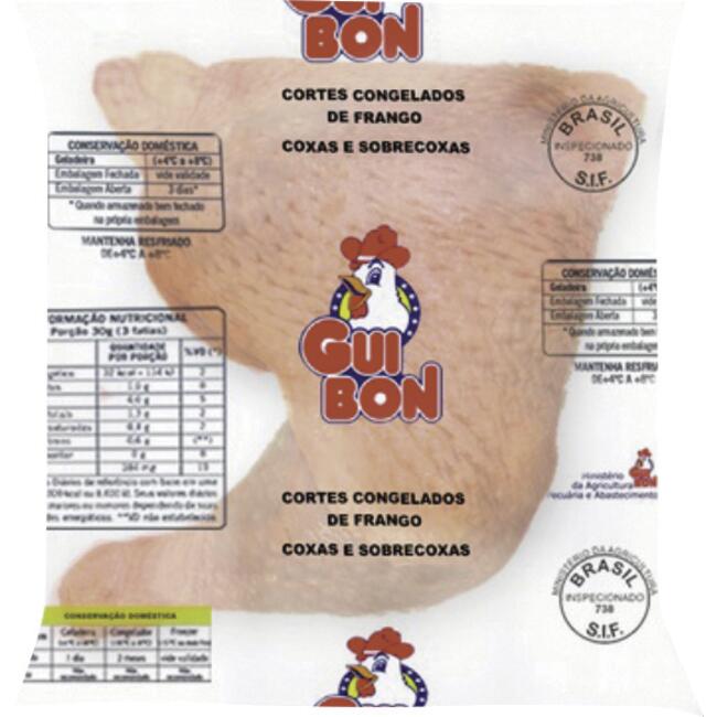 Coxa e Sobrecoxa Frango Guibon Cong Preço por quilo no pct