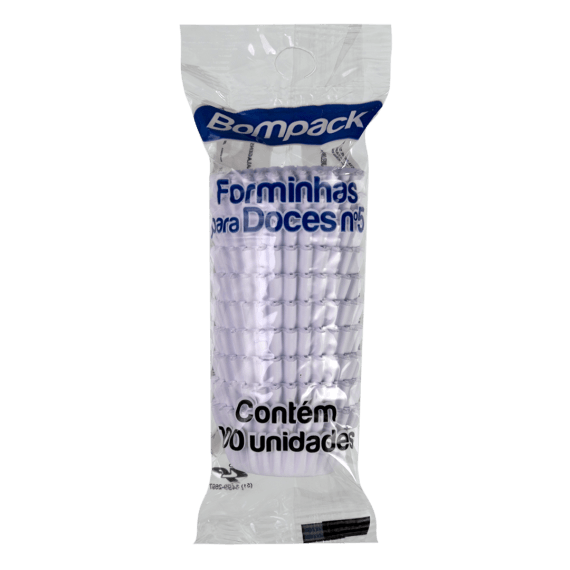Forminha BOMPACK Papel Branco Número 5 com 100 Unidades