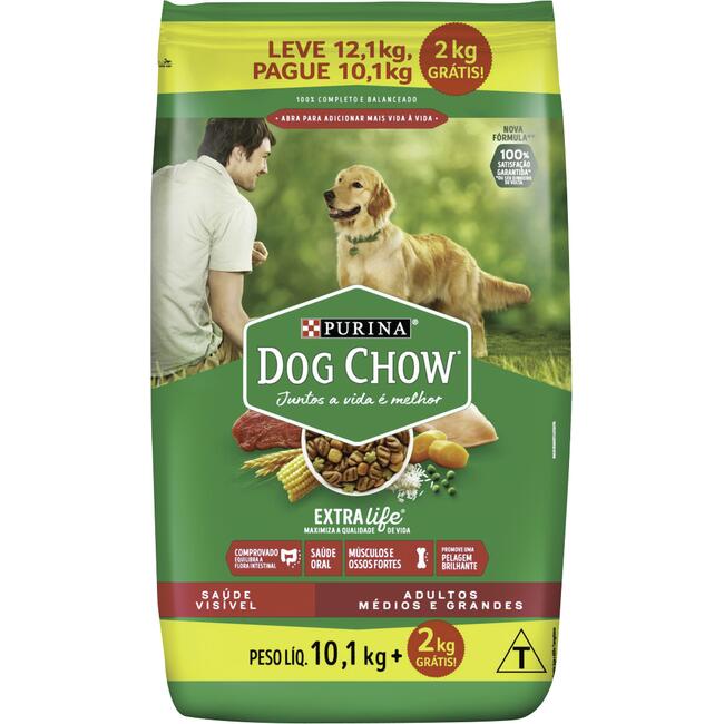 Alimento para Cães Dog Chow Médios e grandes 10,1kg