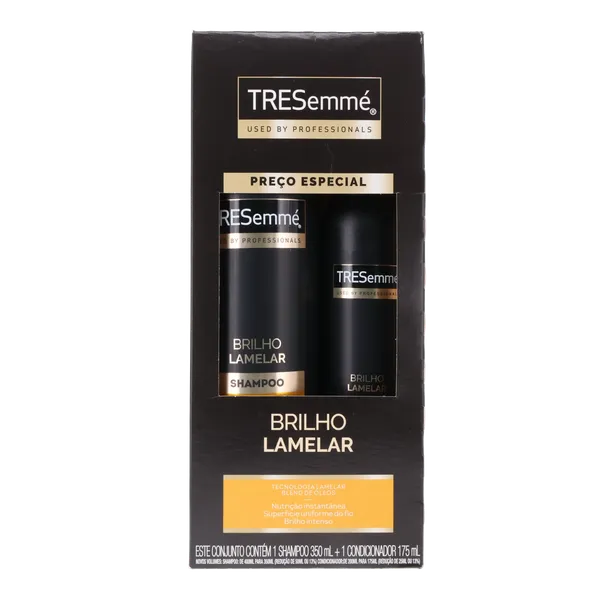 Conjunto TRESemmé 350ml - Shampoo + 175ml - Condicionador - Brilho Lamelar