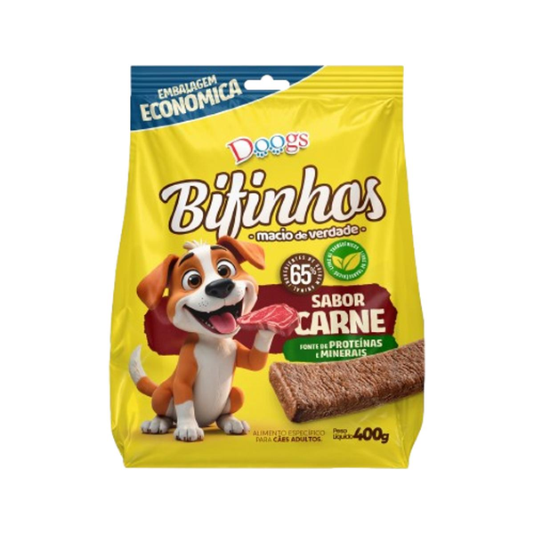 Bifinho Doogs 400g - Carne