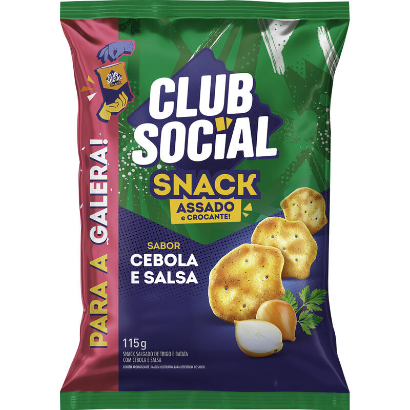 Snack CLUB SOCIAL Cebola e Salsa 115g