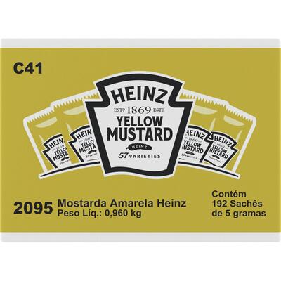 Molho de Mostarda Heinz Minissachê 192x5g