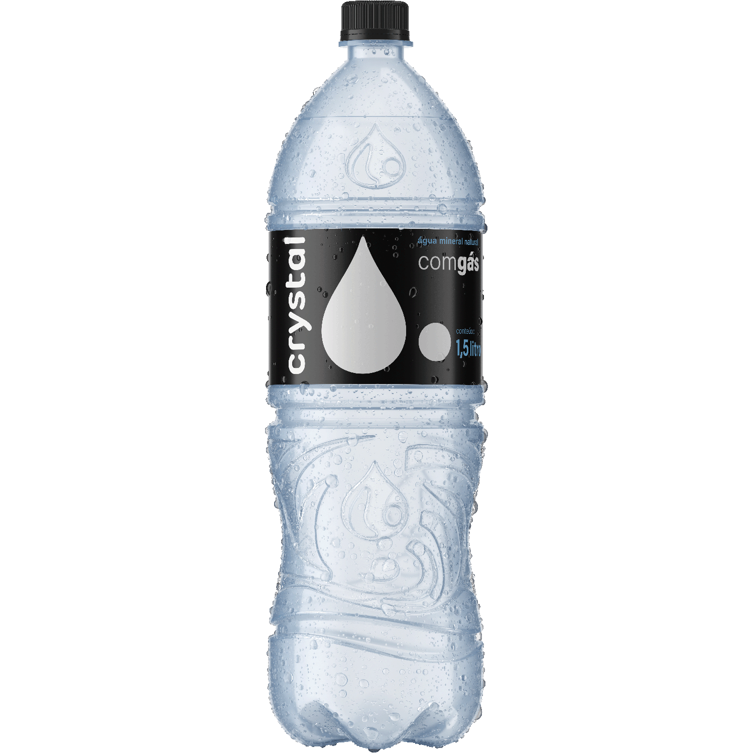 Água Mineral Natural  Crystal com Gás  Garrafa 1,5l