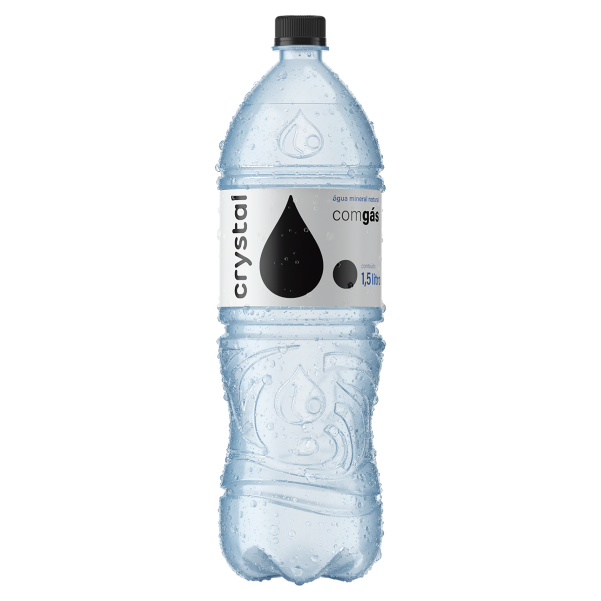 Água Mineral Natural  Crystal com Gás  Garrafa 1,5l