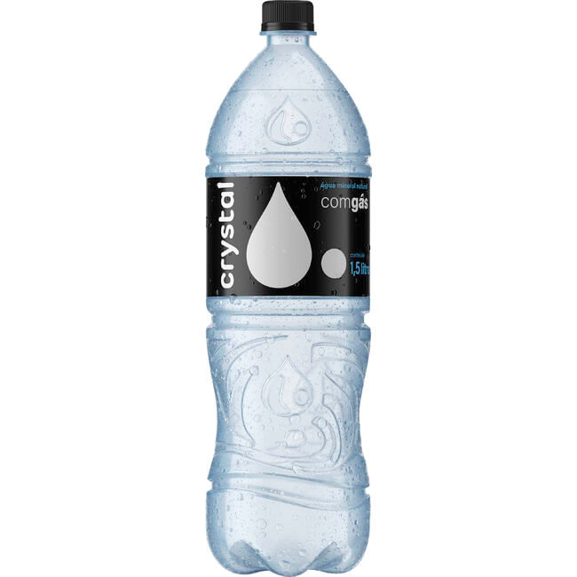 Água Mineral Natural  Crystal com Gás  Garrafa 1,5l
