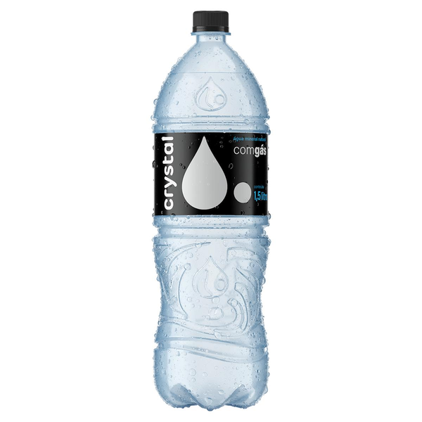 Água Mineral Natural  Crystal com Gás  Garrafa 1,5l