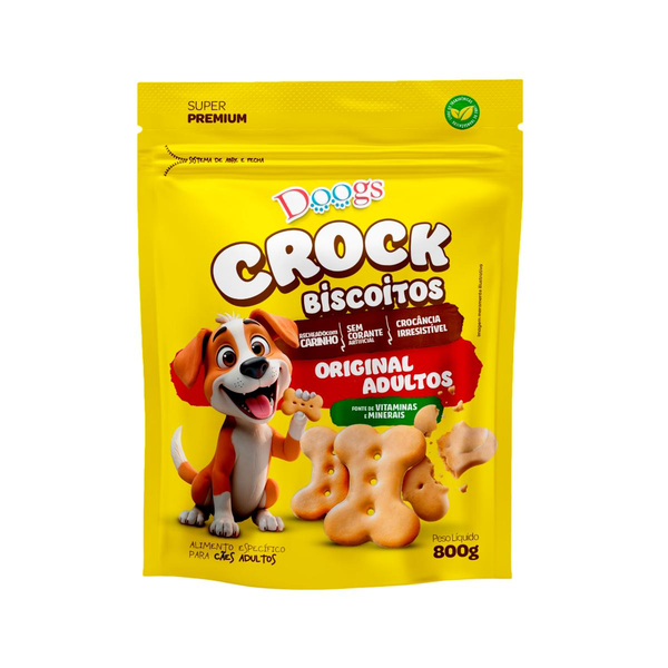 Biscoito Doogs 800g - Crock - Original