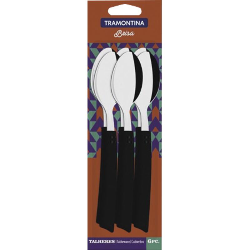 Colher de Mesa Brisa Tramontina Preto 6 un