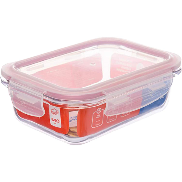 Pote Hermético Invicta 640ml - Retangular - Vermelho - Ref. 101528291769