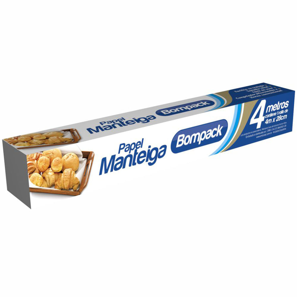 Papel Manteiga Bompack 4m (28cm x 4m)