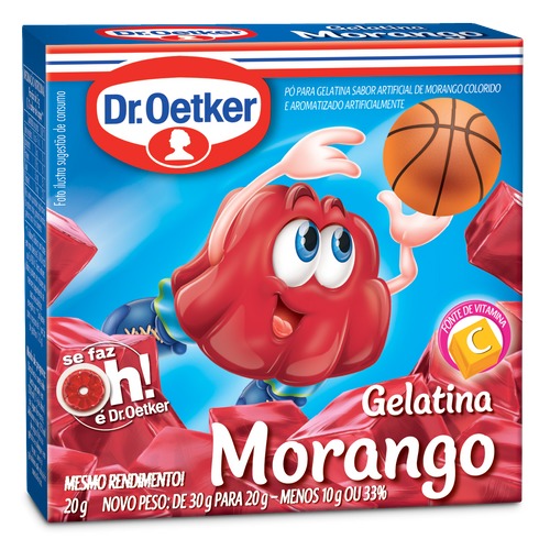 Gelatina Dr Oetker Morango 20g