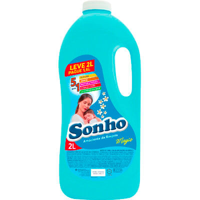Amaciante para Roupas Sonho Magic Leve 2L Pague 1,8L
