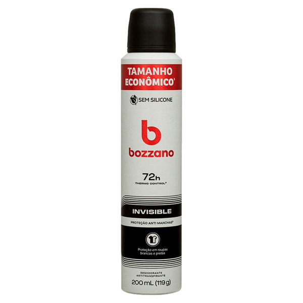 Desodorante Aerossol Bozzano Invisible 200ml