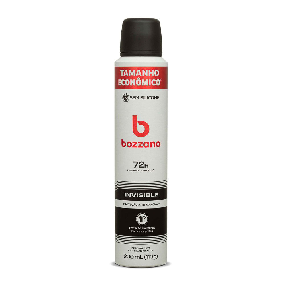 Desodorante Aerossol Bozzano Invisible 200ml