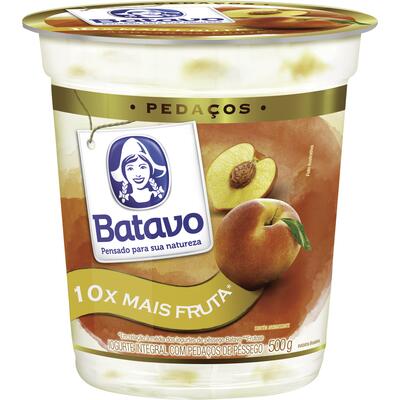 Iogurte com Pedaços de Fruta Batavo Pêssego 500g