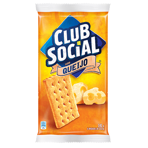 Biscoito Salgado Club Social mix de queijos multipack 141g