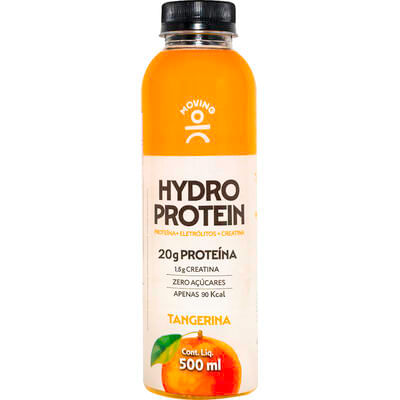 Suplemento Alimentar Líquido Tangerina Zero Açúcar Moving Hydro Protein Garrafa 500ml