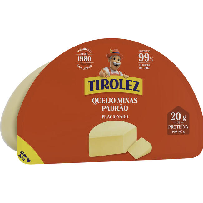 Queijo Tirolez Minas Padrão Preço por quilo pedaço