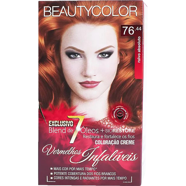 Tintura BeautyColor N. 76.44 - Vermelhos Infalíveis - Ruivo Absoluto
