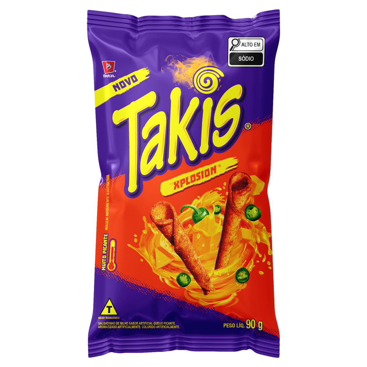 Salgadinho de Milho Picante Xplosion Takis Pacote 90g