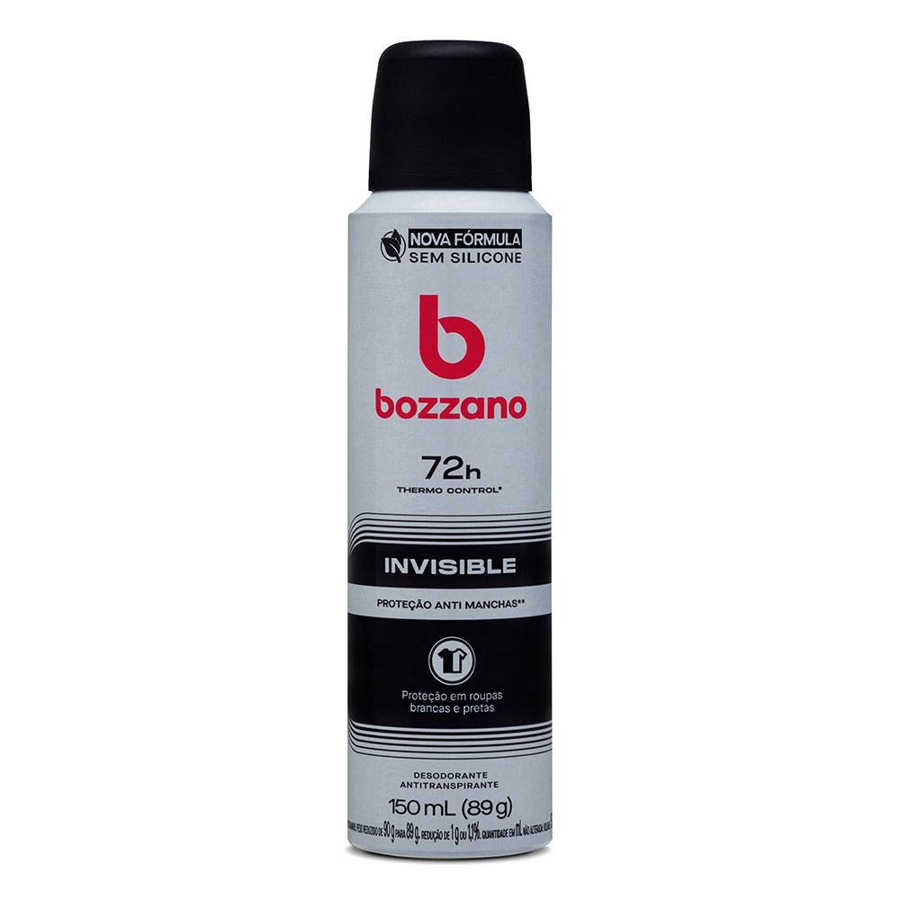 Desodorante Aerossol Bozzano Invisible Masculino 150ml