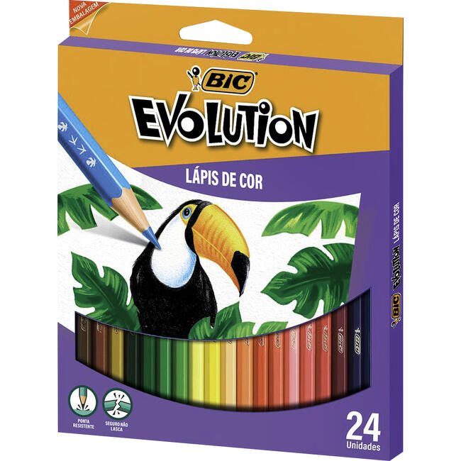 Lápis de Cor Bic Evolution 24 cores un
