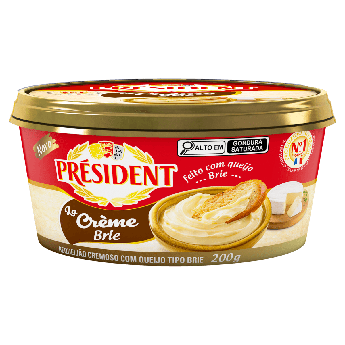 Requeijão Cremoso PRESIDENT La Crème Brie com Queijo Tipo Brie 200g