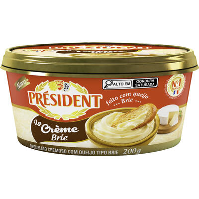 Requeijão Cremoso PRESIDENT La Crème Brie com Queijo Tipo Brie 200g