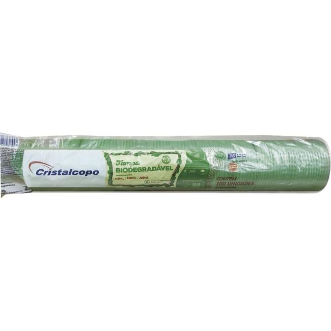 Tampa para Pote Descartável Cristalcopo Bio T-100 100un