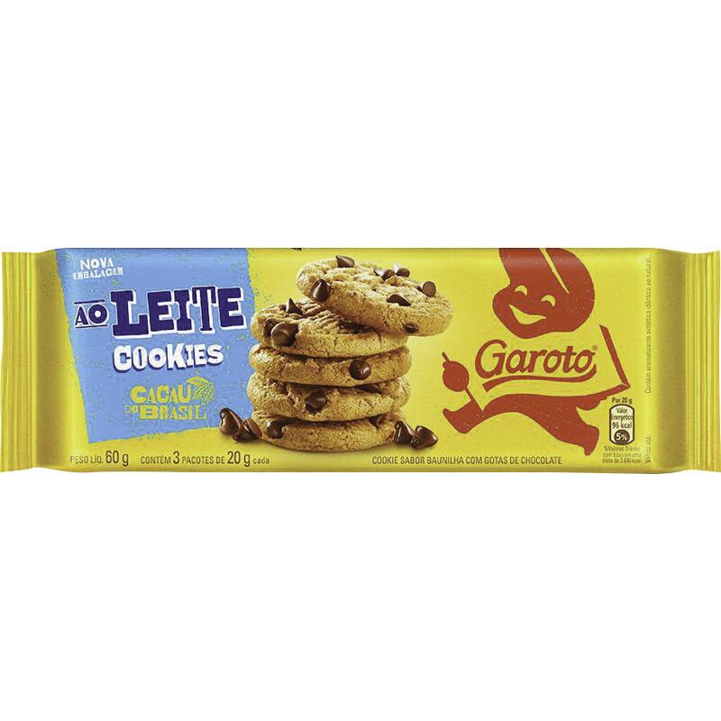 Biscoito Cookies Garoto Gotas de Chocolate 60g