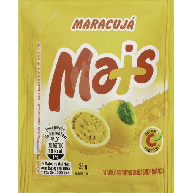 Refresco Pó Mais Maracujá 25g