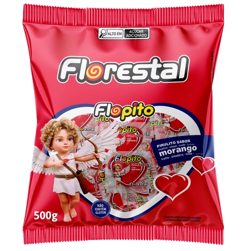 Pirulito Florestal Coração Vermelho 50 un