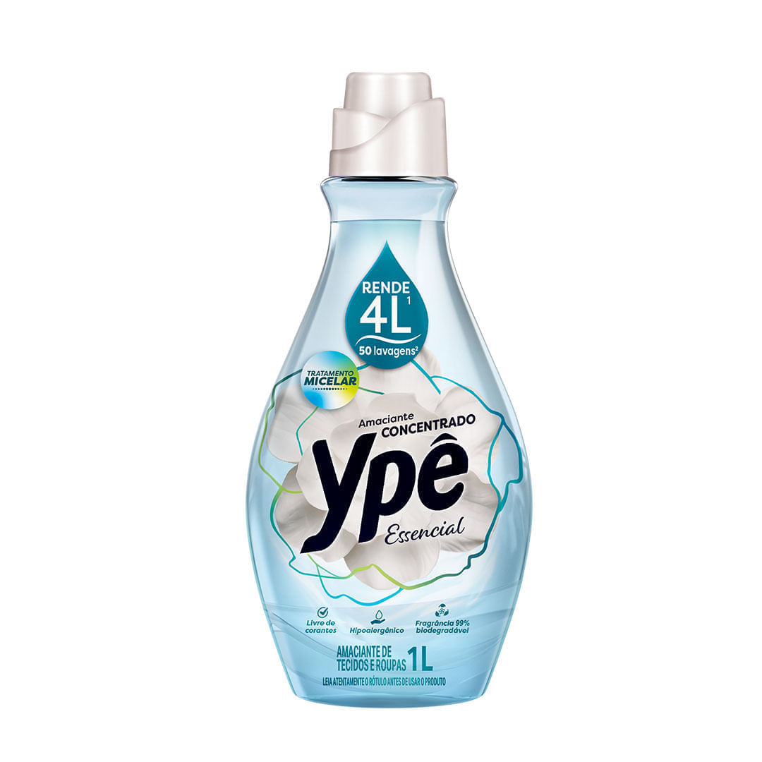 Amaciante de Roupa Concentrado Essencial Ypê Frasco 1l