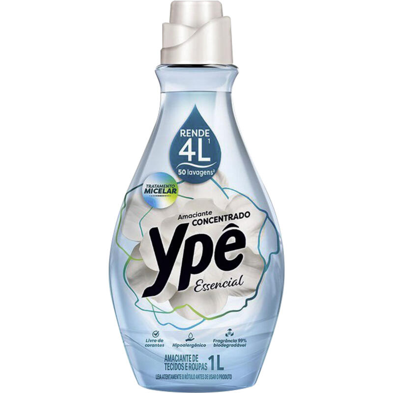 Amaciante de Roupa Concentrado Essencial Ypê Frasco 1l