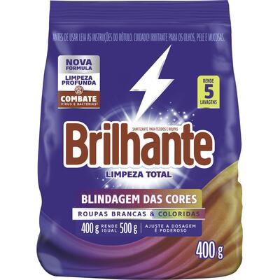 Sanitizante em Pó Brilhante Limpeza total 400g