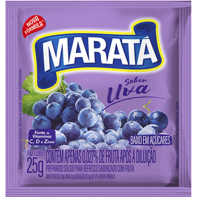 Refresco em Pó Maratá Uva 25g