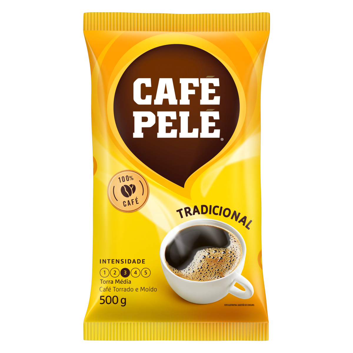 Café Torrado e Moído Tradicional Café Pelé Pacote 500g