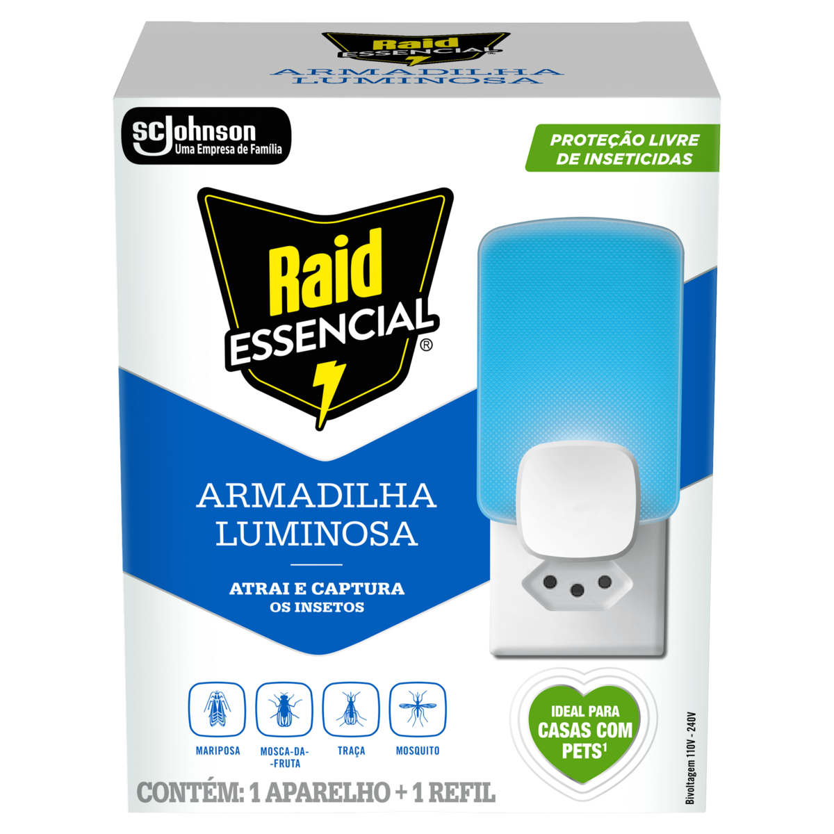 Inseticida Raid Elétrico Armadilha Luminosa