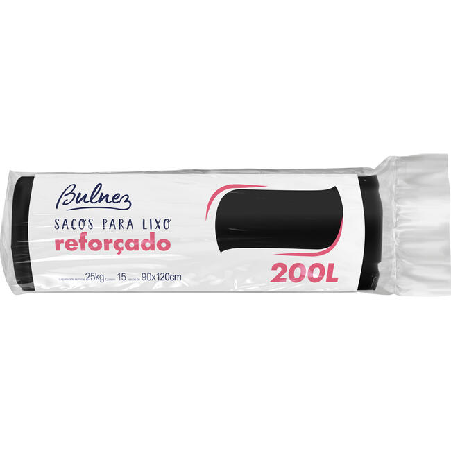 Saco de Lixo Bulnez Reforçado 200L 15 un