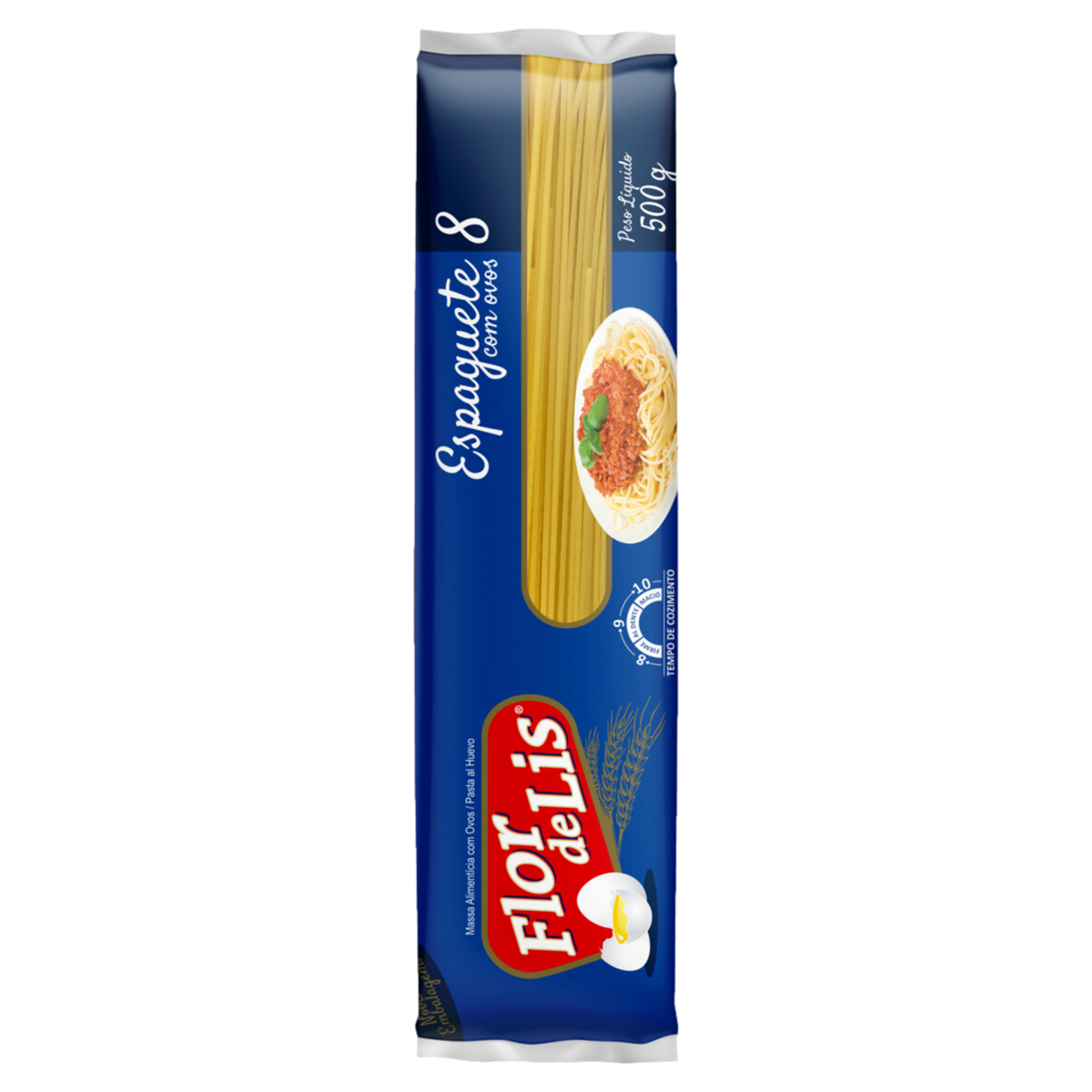 Macarrão com Ovos Espaguete FLOR DE LIZ Pacote 500g