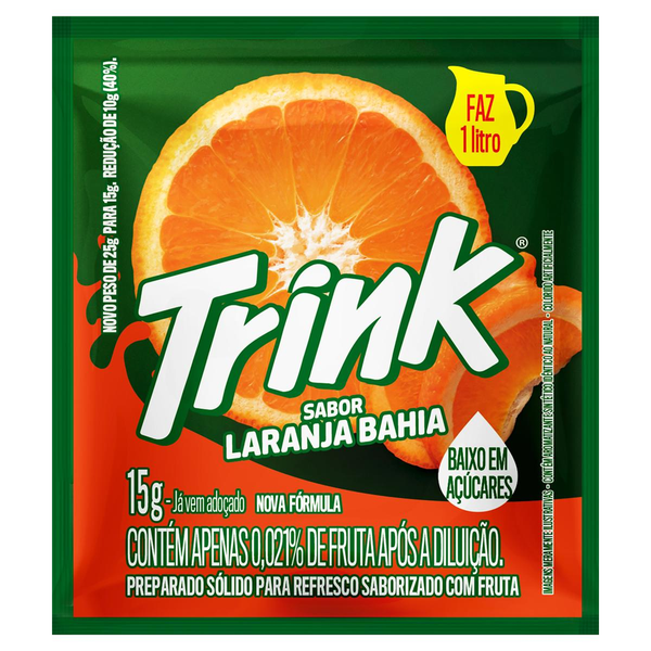 Refresco em Pó Trink 15g - Laranja Bahia