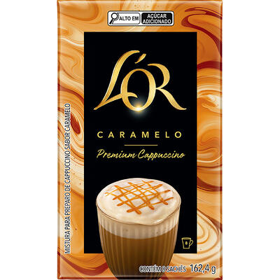 Cappuccino Solúvel Lo'r Caramelo 8x20,3g