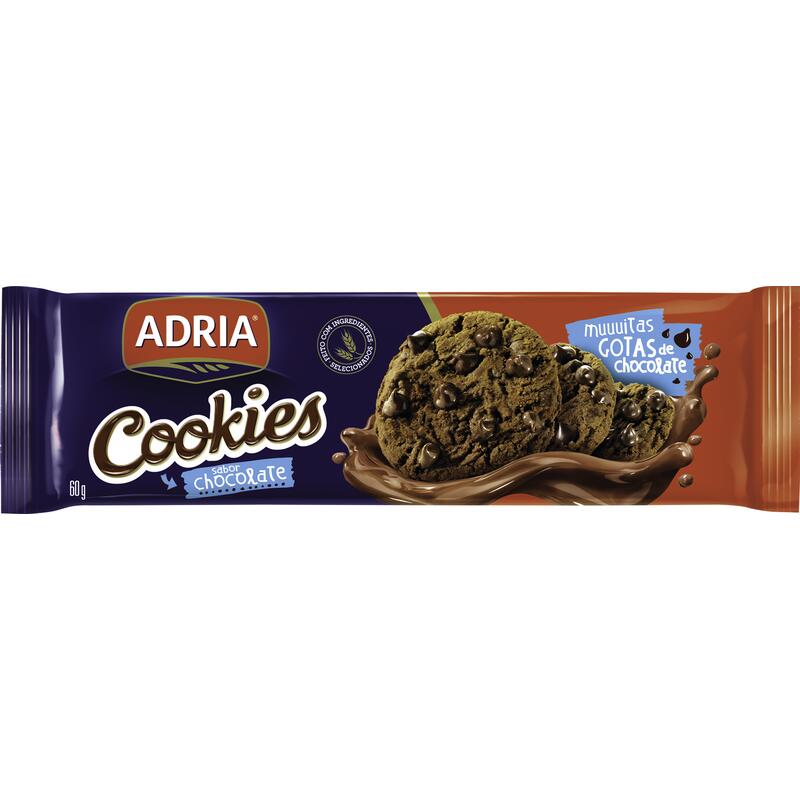 Biscoito Cookies Adria Chocolate 60g