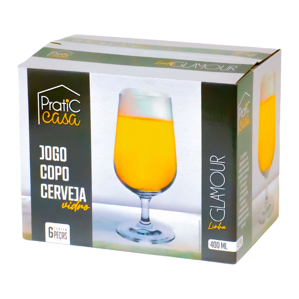 Jg Prat Csa Copo Cerveja 400Ml 6Pc 1Un