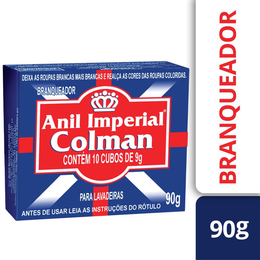 Branqueador Anil Imperial Colman com 10 cubos de 9g cada