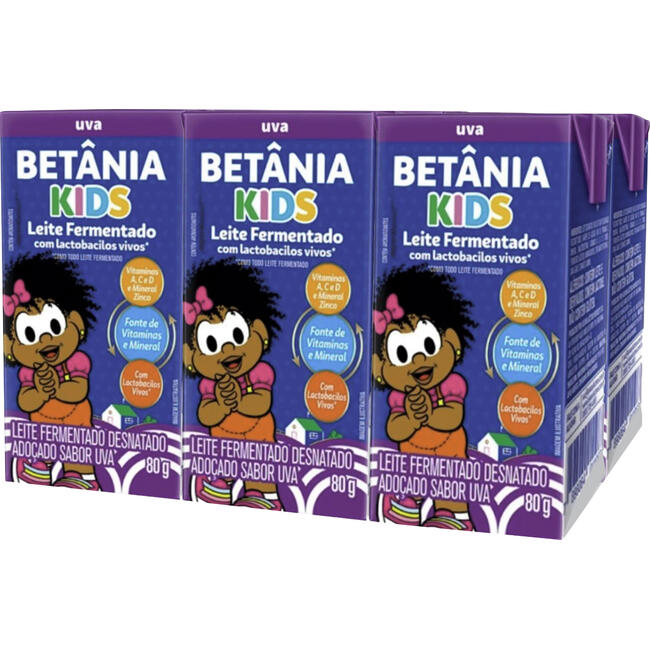 Leite Fermentado Betânia kids Uva 480g