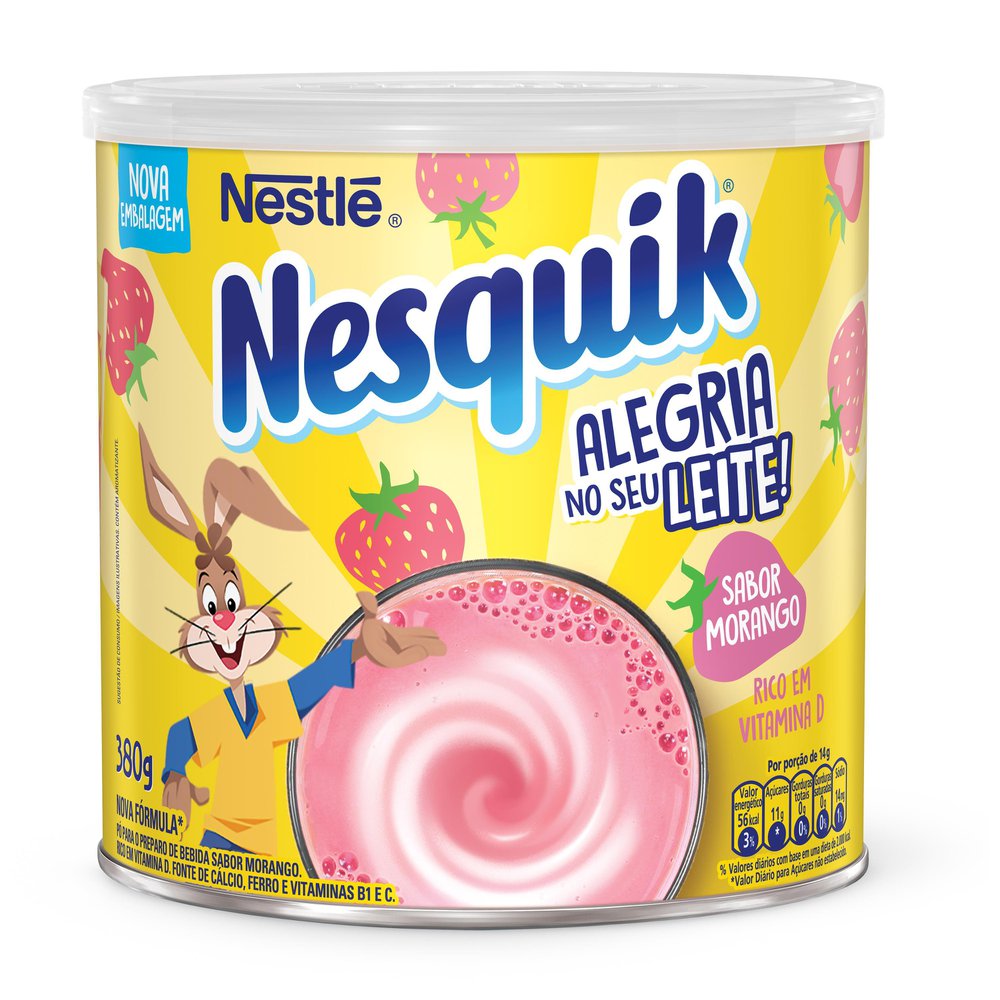 Achocolatado em Pó Nesquik Morango 380g